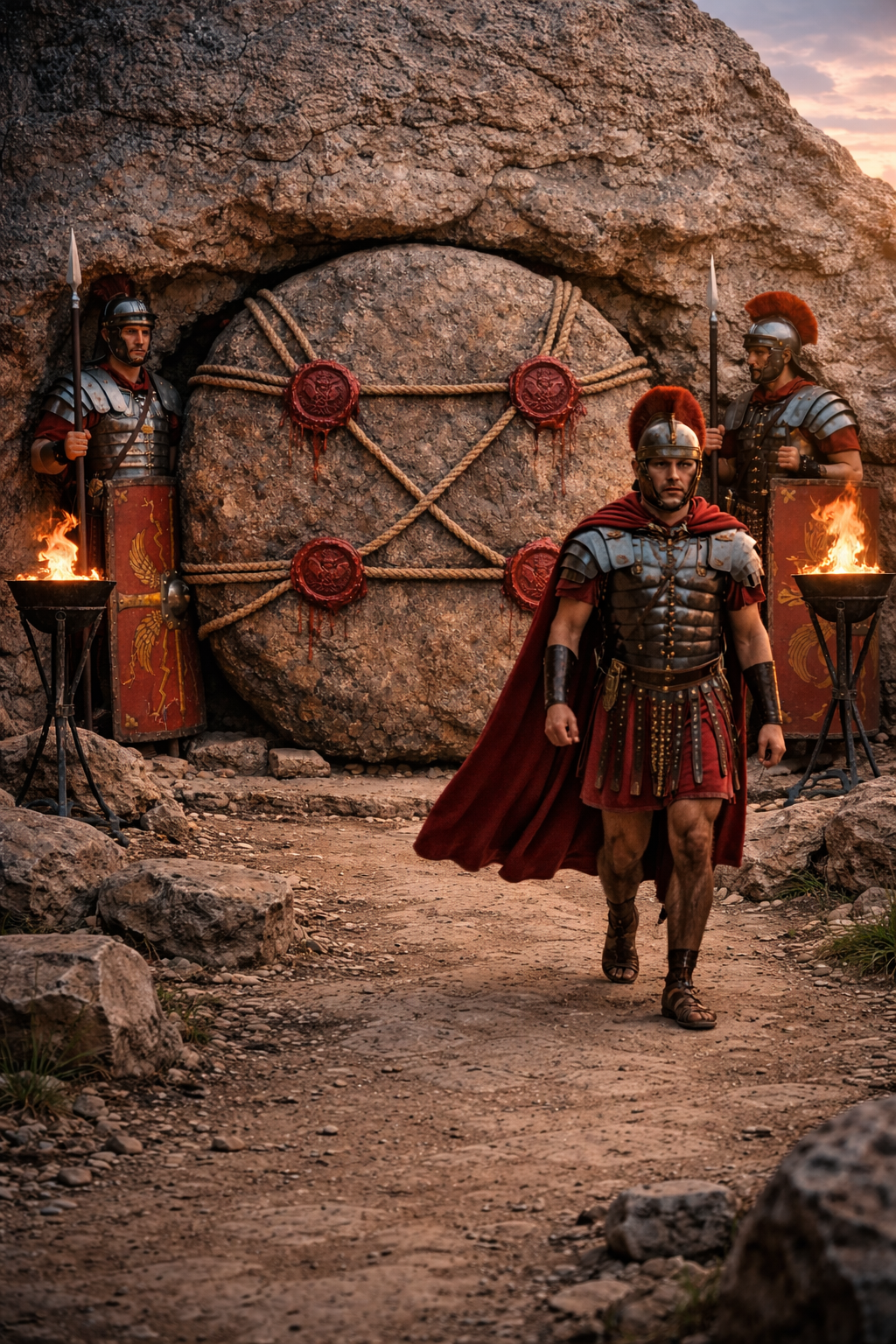 قبر مغلق في الليل